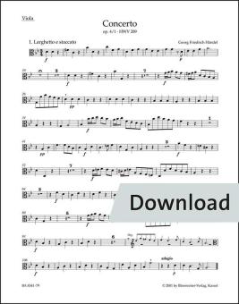 Concierto en sol menor op. 4/1 HWV 289 Download