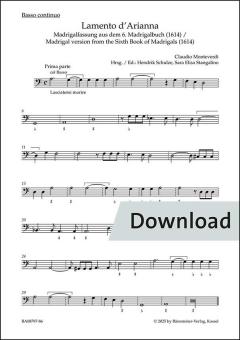 Lamento d'Arianna para 5 voces (SSATB) y bajo continuo Download
