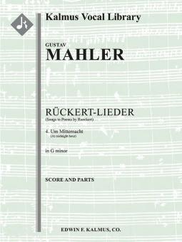 Songs to Poems by Rueckert No. 4 "Um Mitternacht" low voice (G minor, transposed) 