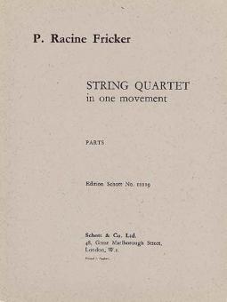 String Quartet in One Movement op. 8 