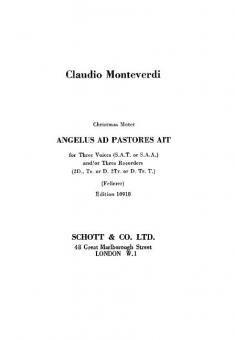 Angelus ad pastores ait Standard