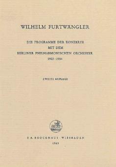Programme der Konzerte mit dem Berliner Philharmonischen Orchester 
