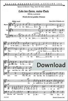 Lobe den Herrn, Meine Seele (1938) 