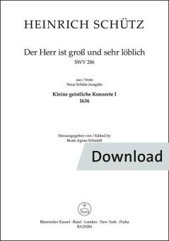 Der Herr ist groß und sehr löblich SWV 286 