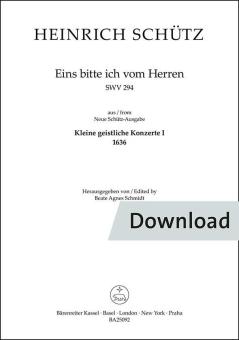 Eins bitte ich vom Herren SWV 294 
