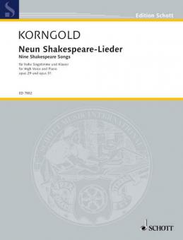 Nine Shakespeare Songs Op. 29 & 31 Standard