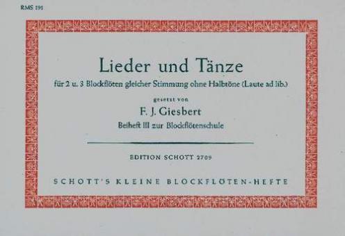 Songs and Dances 