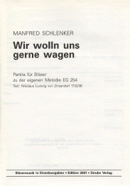 Wir wolln uns gerne wagen 