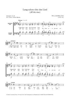 Lang schon tönt das Lied 