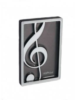 Magnet g-clef silver 