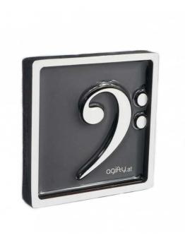 Magnet bass clef white 