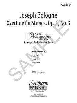Overture for Strings op. 1 No. 3 