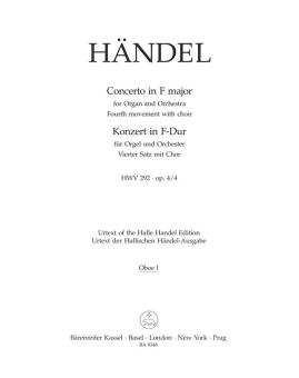 Konzert F-Dur op. 4/4 HWV 292 