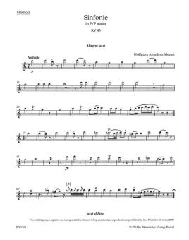 Sinfonie Nr. 6 F-Dur KV 43 