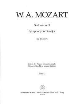 Sinfonie D-Dur nach der Serenade KV 204 (213a) 