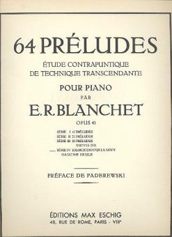 64 Préludes-Etude Contrapuntique de Technique Transcendante/préface de Jan-Ignaz Paderewski op. 41/4 
