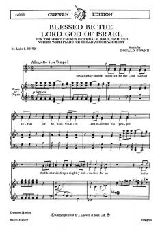 Swann, D Blessed Be The Lord God Of Israel 2-Part/Piano 