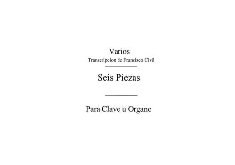 Seis Piezas Para Clave U organo 
