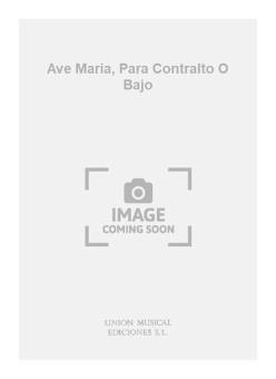 Ave Maria, Para Contralto O Bajo 