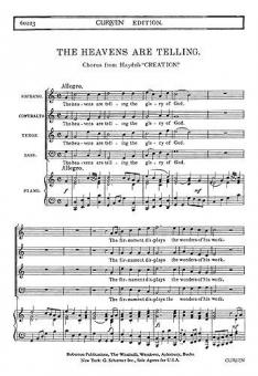 Haydn The Heavens Are Telling SATB Piano 