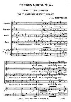 The Three Ravens SATB 