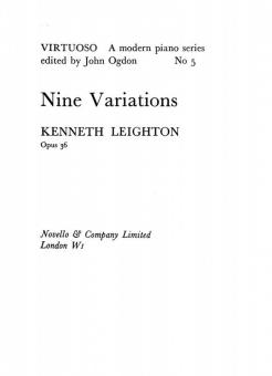 Nine Variations Op. 36 