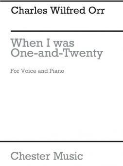 When I Was One and Twenty 