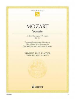Sonata A Major K 305 Standard