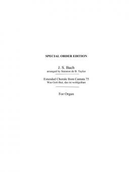 Extended Chorale from Cantata 75 