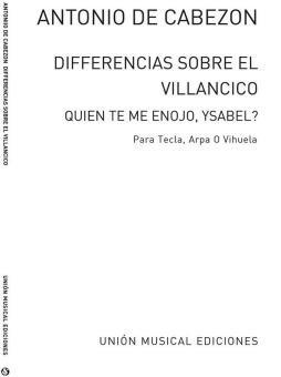 Diferencias sobre el Villancico Quien Te me Enojo Isabel for Piano 