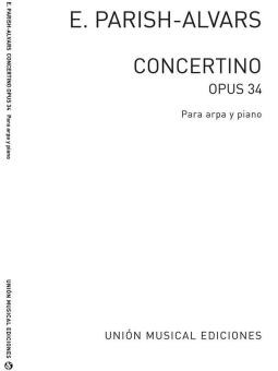 Parish Alvars Concertino op. 34 Harp/Piano (Manuscript Edition) 