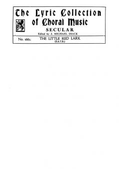 Vine, J The Little Red Lark SATB 