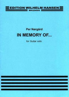 In Memory Of... 