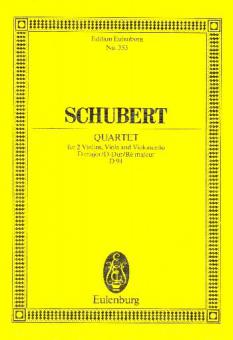 String Quartet D Major Op. Posth. D 94 