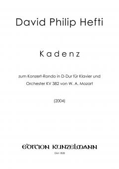 Cadenza to Mozart's Concert Rondo K382 