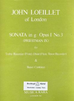 6 Sonaten op. 1: Nr. 3 g-Moll 