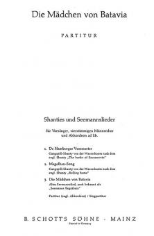 Drei Shanties und Seemannslieder Nr. 3 Standard