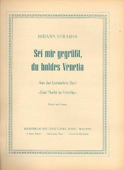 Sei mir gegrüsst, holdes Venetia 