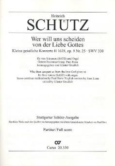 Wer will uns scheiden von der Liebe SWV330 Download