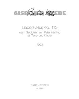 Liederzyklus nach Gedichten von Peter Härtling 