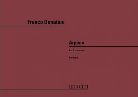 Arpege per Sei Strumenti Partitura 