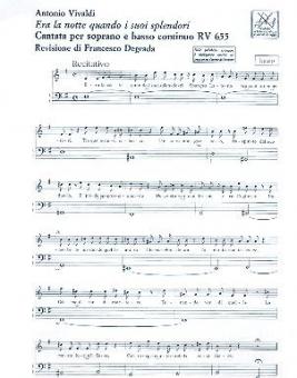 Cantate Per Soprano e Contralto Set Parte Di Basso 