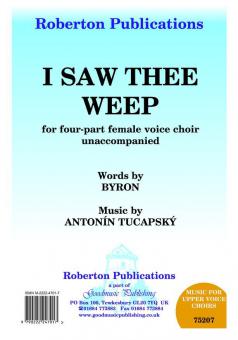 I Saw Thee Weep 