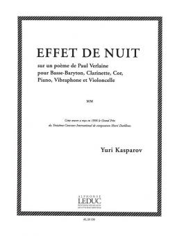 Effet de Nuit (Sur Un Poeme de Verlaine) pour Basse 