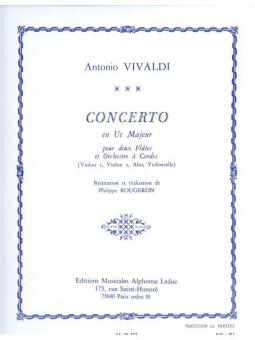 Concerto Ut Majeur (Pour 2 Fl. et Orchestre a Cordes) Partition 