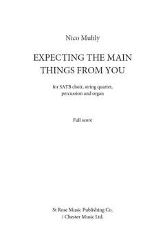 Expecting The Main Things From You (Full Score) 