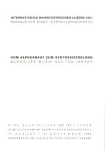 Vom Alphornruf zum 