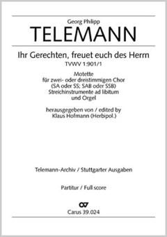 Ihr Gerechten, freuet euch des Herrn 