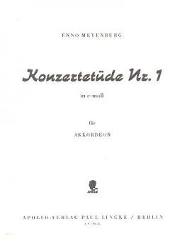 Concert Etude No.1 in C Minor 