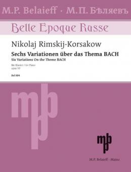 Six Variations On The Theme B A C H Op. 10 Standard